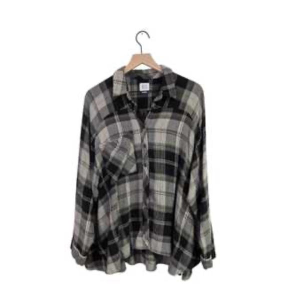 BDG Urban Outfitters Women’s Black/White Soft Oversized Flannel Size Small - Picture 7 of 11